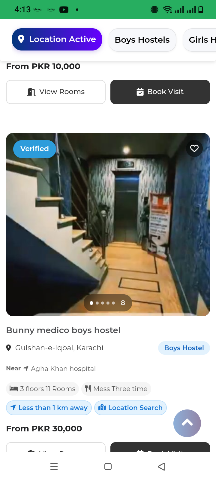 Six Seater Room at Bunny medico boys hostel